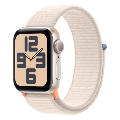 Chytré hodinky Apple Watch SE 40mm Hvězdně bílý hliník s hvězdně bílým provlékacím sportovním ře