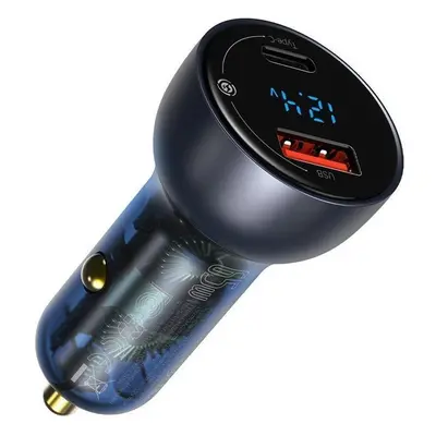 Nabíječka do auta Baseus Digital Display PPS Dual Quick Car Charger 65W Dark Gray