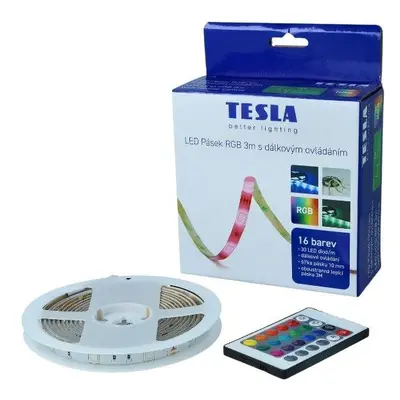 LED pásek Tesla LED pásek, 30LED/ m, délka 3 m + 1,5 m, 10 mm, RGB, SMD5050, IP20