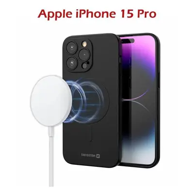 Kryt na mobil Swissten Soft Joy MagStick pouzdro iPhone 15 Pro černé