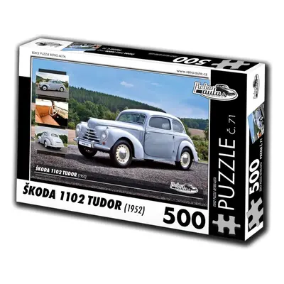 Puzzle Retro-auta Puzzle č. 71 Škoda 1102 TUDOR (1952) 500 dílků