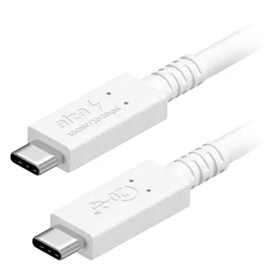 Datový kabel AlzaPower Core USB-C to USB-C USB4 100W 0.5m bílý