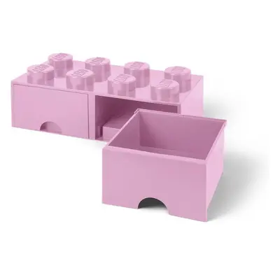 Úložný box LEGO Úložný box 8 s šuplíky - světle růžová