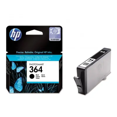 HP originální ink CB316EE, HP 364, black, blistr, 250str., HP Photosmart B8550, C5380, D5460