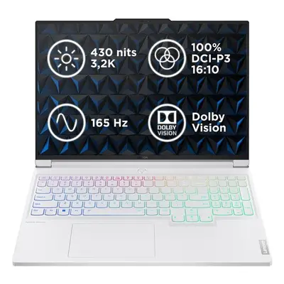 Herní notebook Lenovo Legion 7 16IRX9 Glacier White celokovový + podložka pod myš