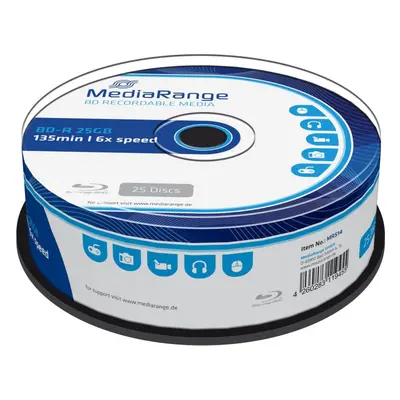 Média MEDIARANGE BD-R BLU-RAY 25GB 6x spindl 25ks