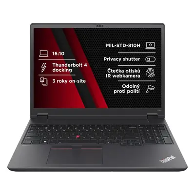 Notebook Lenovo ThinkPad P16v Gen 1 Thunder Black