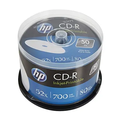 HP CD-R, CRE00017WIP-3, 69312, Printable, 50-pack, 700MB, 52x, 80min., 12cm, spindle, pro archiv