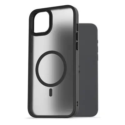 Kryt na mobil AlzaGuard Matte Case Compatible with MagSafe pro iPhone 15 Plus černý