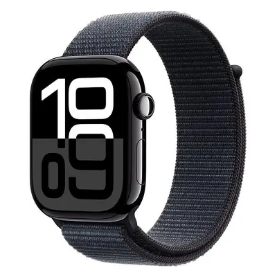 Chytré hodinky Apple Watch Series 10 46mm Klavírně černý hliník s inkoustově fialovým provlékací