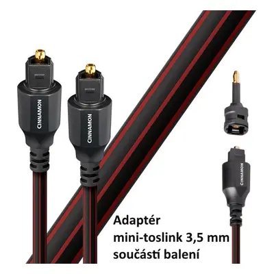 Audioquest Cinnamon Optilink 3,0 m - optický kabel Toslink (+ 3,5 mm mini adaptér)