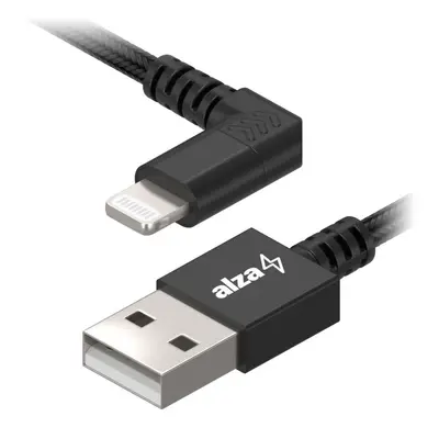 Datový kabel AlzaPower 90Core USB-A to Lightning MFi 1m černý