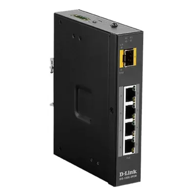 D-Link DIS-100G-5PSW Industrial Gigabit Unmanaged PoE Switch with SFP slot