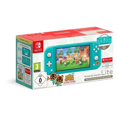 Herní konzole Nintendo Switch Lite - Turquoise + Animal Crossing + 12M NSO