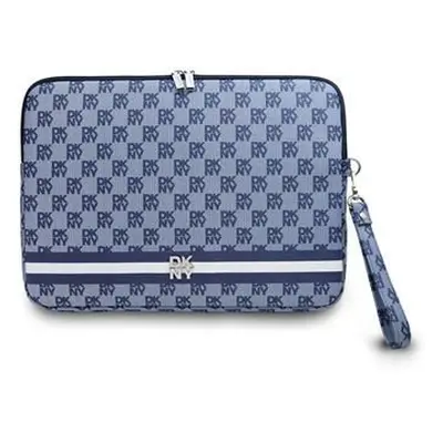 DKNY PU Leather Checkered Pattern and Stripe Obal na Notebook 13/14" Blue