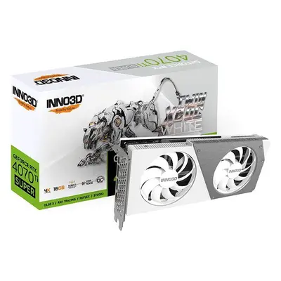 Grafická karta Inno3D GeForce RTX 4070 Ti SUPER Twin X2 OC White 16G