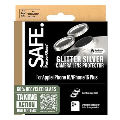 Ochranné sklo na objektiv PanzerGlass SAFE Camera Apple iPhone 16/16 Plus třpytivě stříbrné HoOp