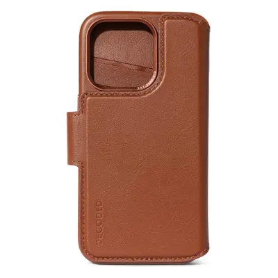 Pouzdro na mobil Decoded Leather Detachable Wallet Tan iPhone 15 Pro