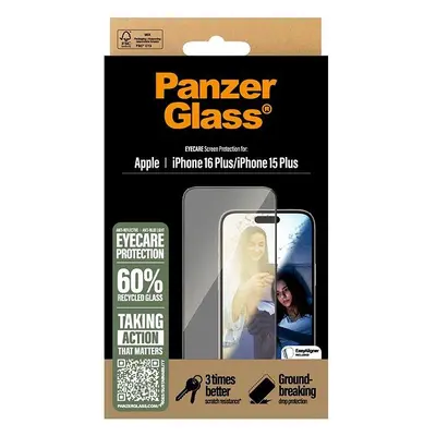 Ochranné sklo PanzerGlass EyeCare Apple iPhone 16 Plus/15 Plus s instalačním rámečkem