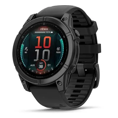 Chytré hodinky Garmin Fenix E 47mm Slate Gray Steel/Black Band