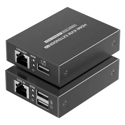 Extender PremiumCord HDMI KVM extender 4K a FULL HD 1080p na 70m s přenosem USB