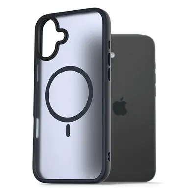 Kryt na mobil AlzaGuard Matte Case Compatible with Magsafe pro iPhone 16 Plus tmavě modrý