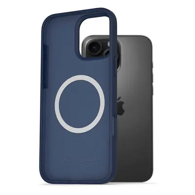 Kryt na mobil AlzaGuard Silicone Case Compatible with Magsafe pro iPhone 16 Pro Max modrý