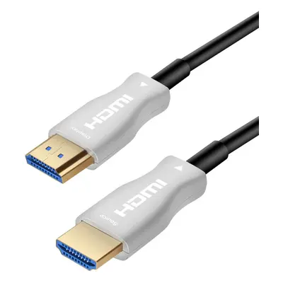 Video kabel PremiumCord HDMI, optický fiber High Speed with Ether. 4K@60Hz kabel 10m, M/M, zlace