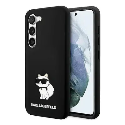 Kryt na mobil Karl Lagerfeld Liquid Silicone Choupette NFT Zadní Kryt pro Samsung Galaxy S24 Bla