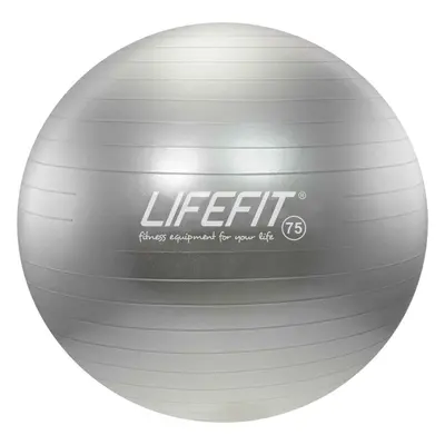 Gymnastický míč Lifefit anti-burst 75 cm, stříbrný