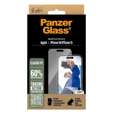 Ochranné sklo PanzerGlass Apple iPhone 16 Classic Fit