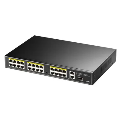 Switch CUDY 24-Port 10/100M PoE+ Switch with 2 Gigabit Port+ 1SFP 300W