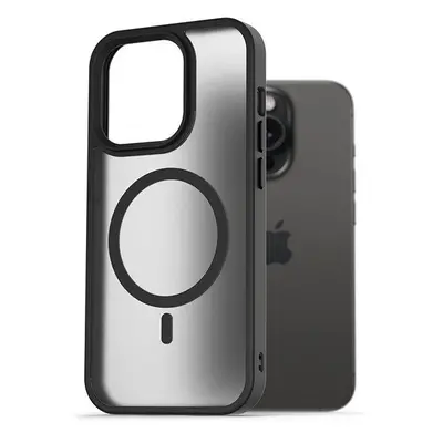 Kryt na mobil AlzaGuard Matte Case Compatible with MagSafe pro iPhone 15 Pro černý