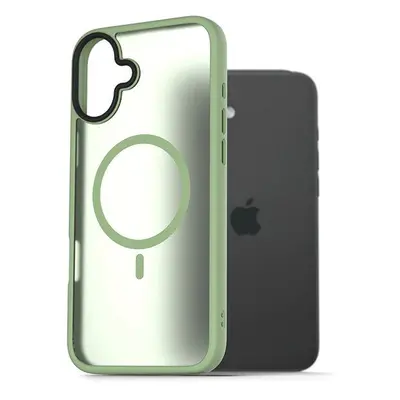 Kryt na mobil AlzaGuard Matte Case Compatible with Magsafe pro iPhone 16 Plus zelený