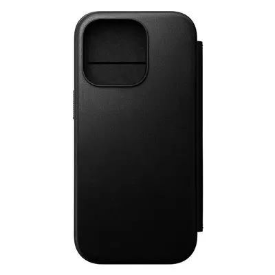 Kryt na mobil Nomad Modern Leather Folio Black iPhone 16 Pro