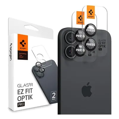 Ochranné sklo na objektiv Spigen Glass tR EZ Fit Optik Pro 2 Pack iPhone 16/16 Plus Black