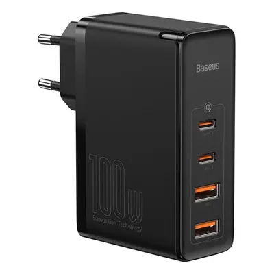 Nabíječka do sítě Baseus GaN2 Pro Quick Charger 2x USB + 2x USB-C 100W Black