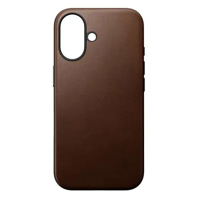 Kryt na mobil Nomad Modern Leather Case Brown iPhone 16