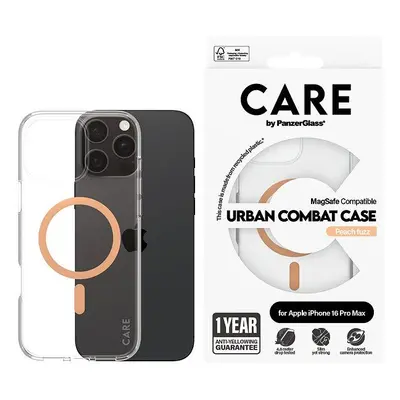 Kryt na mobil PanzerGlass CARE kryt Apple iPhone 16 Pro Max MagSafe Urban Combat čirý/broskvový