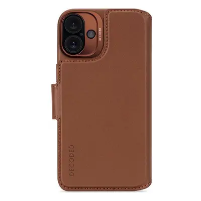 Pouzdro na mobil Decoded Leather Detachable Wallet tan iPhone 16 Plus