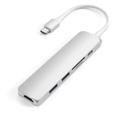 Replikátor portů Satechi Type-C Slim Multimedia Adapter V2 - Silver