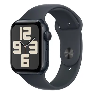 Chytré hodinky Apple Watch SE 44mm Temně inkoustový hliník s temně inkoustovým sportovním řemínk