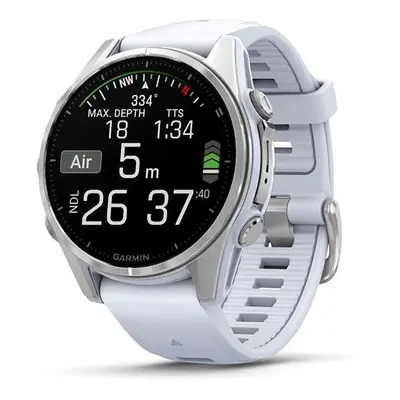 Chytré hodinky Garmin Fenix 8 43mm AMOLED Silver/Whitestone Band