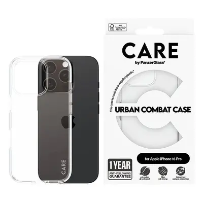 Kryt na mobil PanzerGlass CARE kryt Apple iPhone 16 Pro Combat čirý + záruka proti žloutnutí