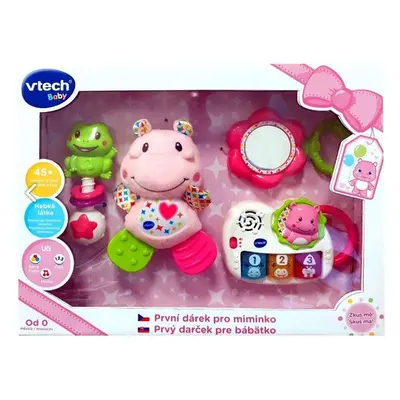 Vtech První dárek pro miminko CZ - růžový