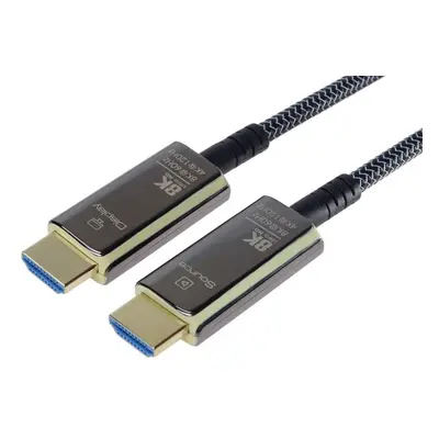 Video kabel PremiumCord Ultra High Speed HDMI 2.1 optický fiber kabel 8K/60Hz, zlacené 25m