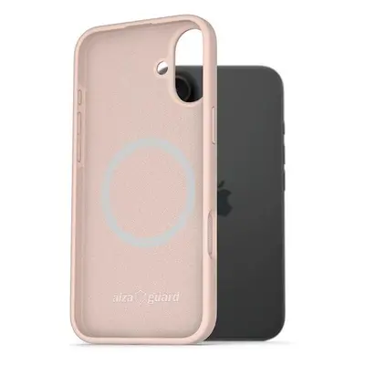 Kryt na mobil AlzaGuard Silicone Case Compatible with Magsafe pro iPhone 16 Plus růžový