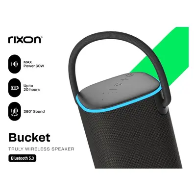 Bluetooth přenosný reproduktor Rixon Bucket 60W černý