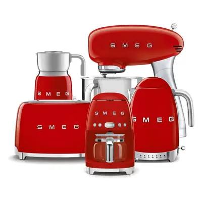 Set SMEG 50's Retro Style červený, Robot 4,8l + Překapávač + Konvice + Topinkovač + Šlehač