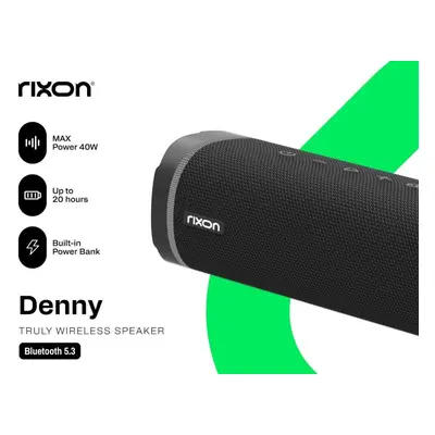 Bluetooth přenosný reproduktor Rixon Denny 40W černý